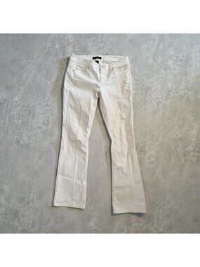 WHITE HOUSE BLACK MARKET WHBM White Blanc Bootcut Jeans Size 2R